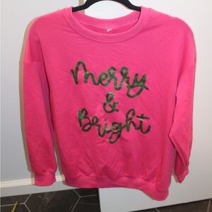 Pink Merry & Bright Women's Sweater Etsy Small